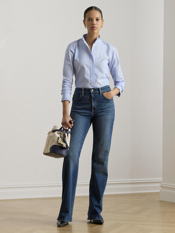 Ruffle cotton shirt