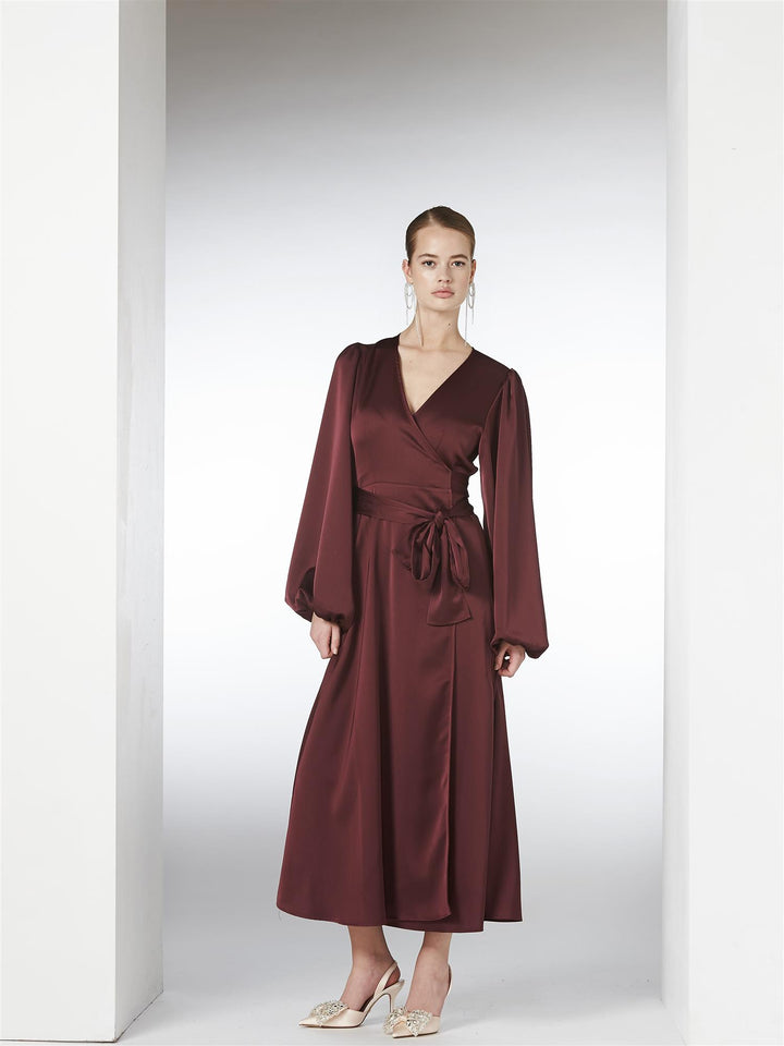 Locki Satin Maxi dress