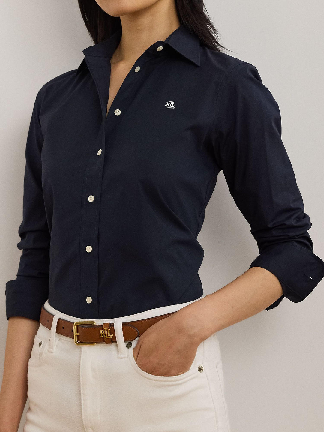 Easy care stretch cotton shirt