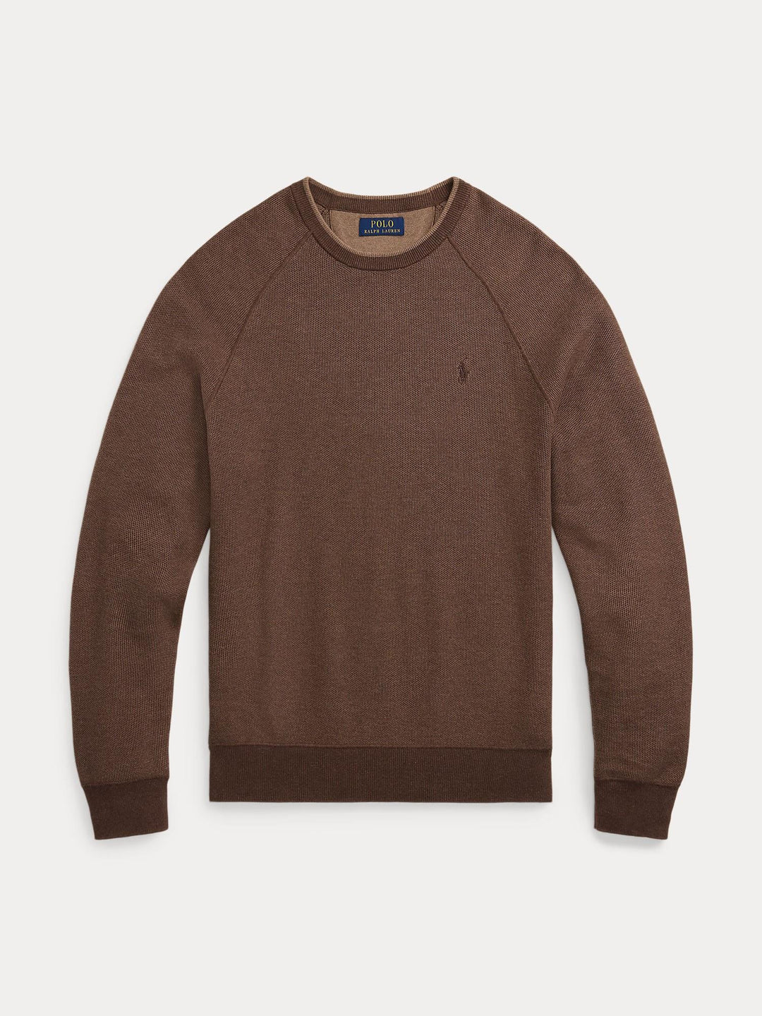 Textured Cotton Crewneck Sweater