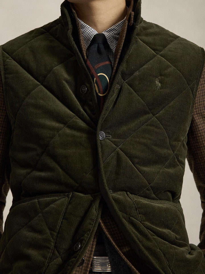 Quilted corduroy vest