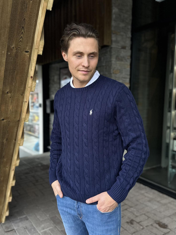 Cable Knit Cotton Sweater