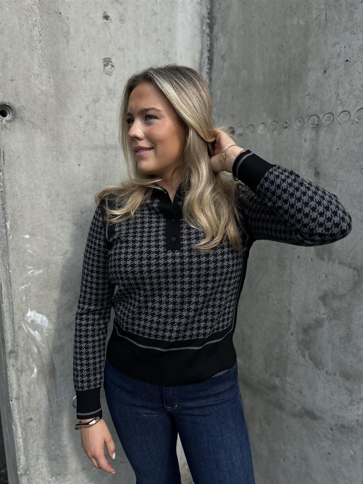 Houndstooth Jacquard Polo
