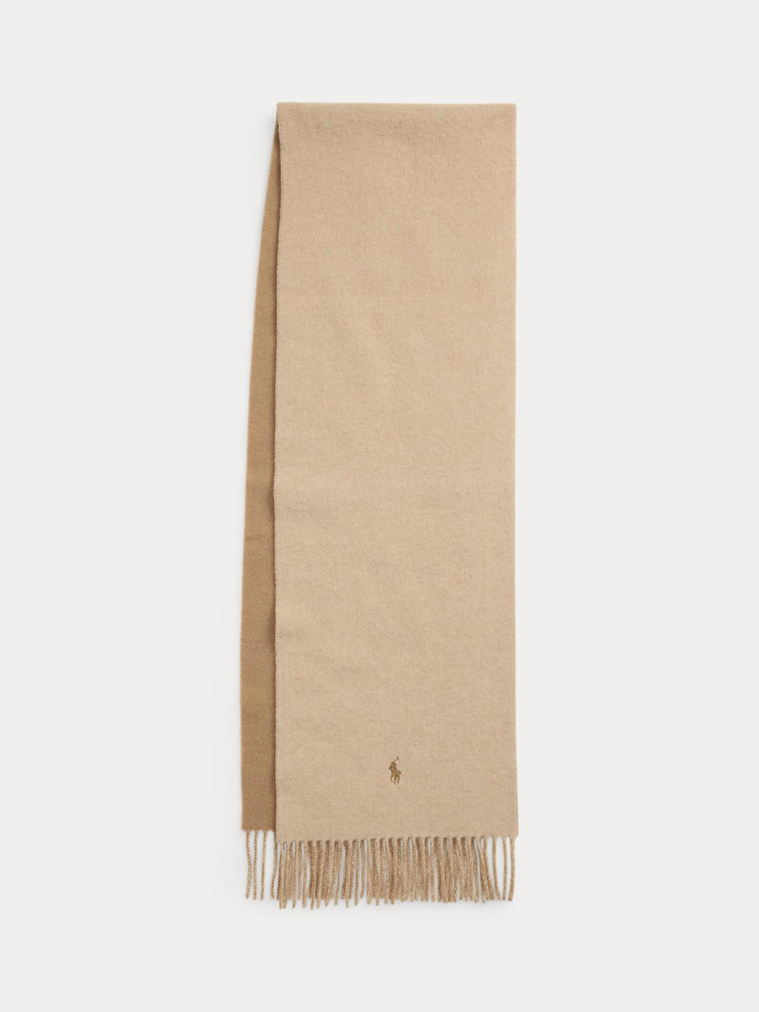 FRINGE TRIM WOOL SCARF