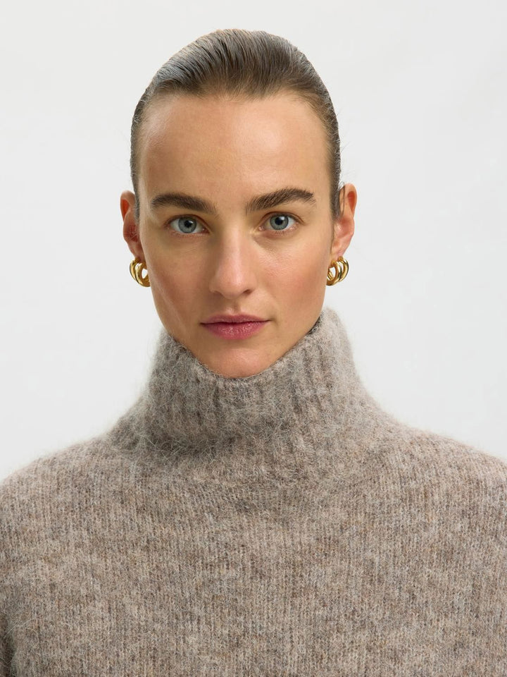 Slwgabriella Ls Knit High Neck Noos