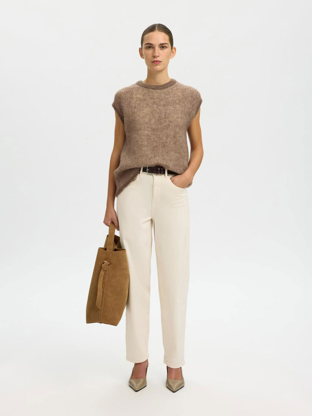 Slflulu Loose Knit O-Neck