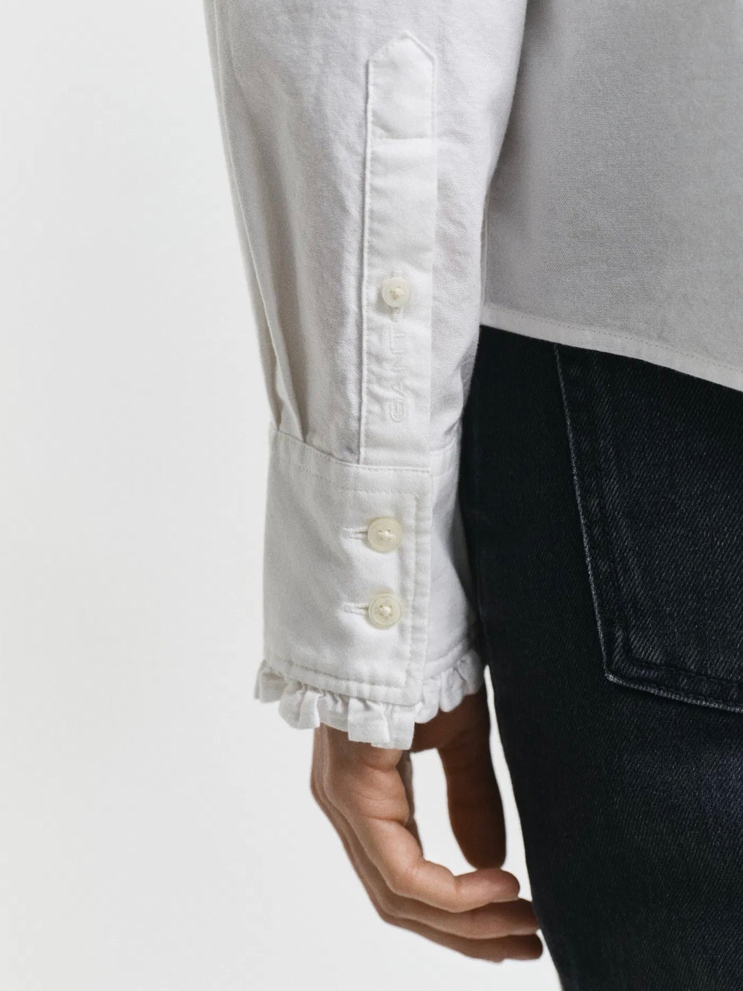 Reg classic oxford frill blouse