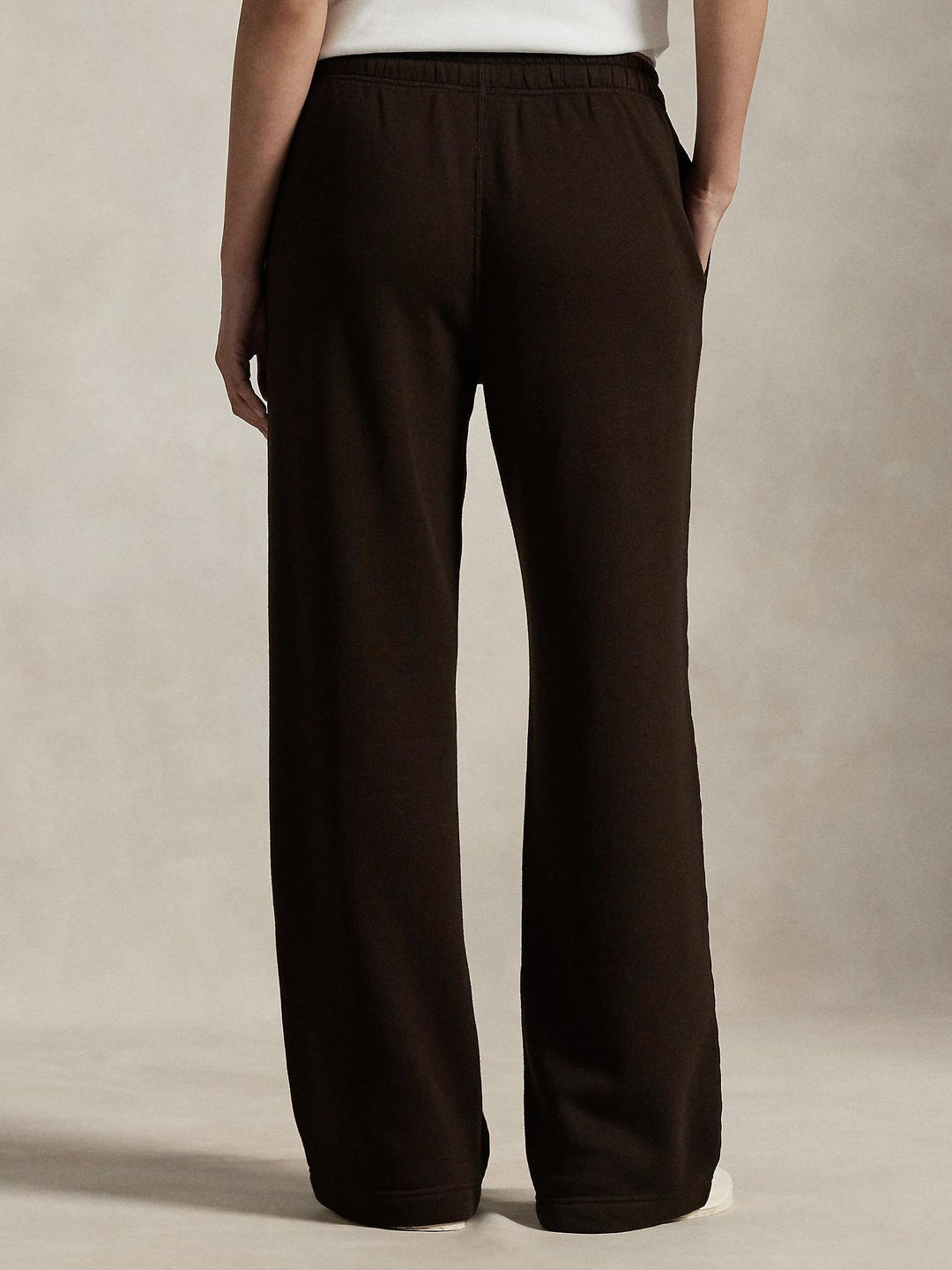 Drawstring Fleece Wide Leg Sweat Pant