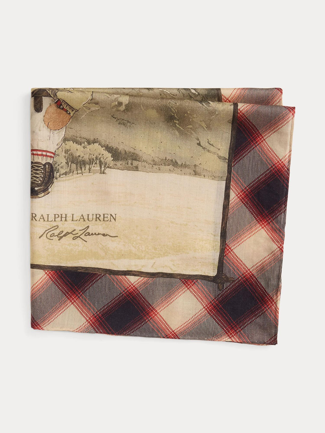 Polo Bear Wool Silk Square Scarf