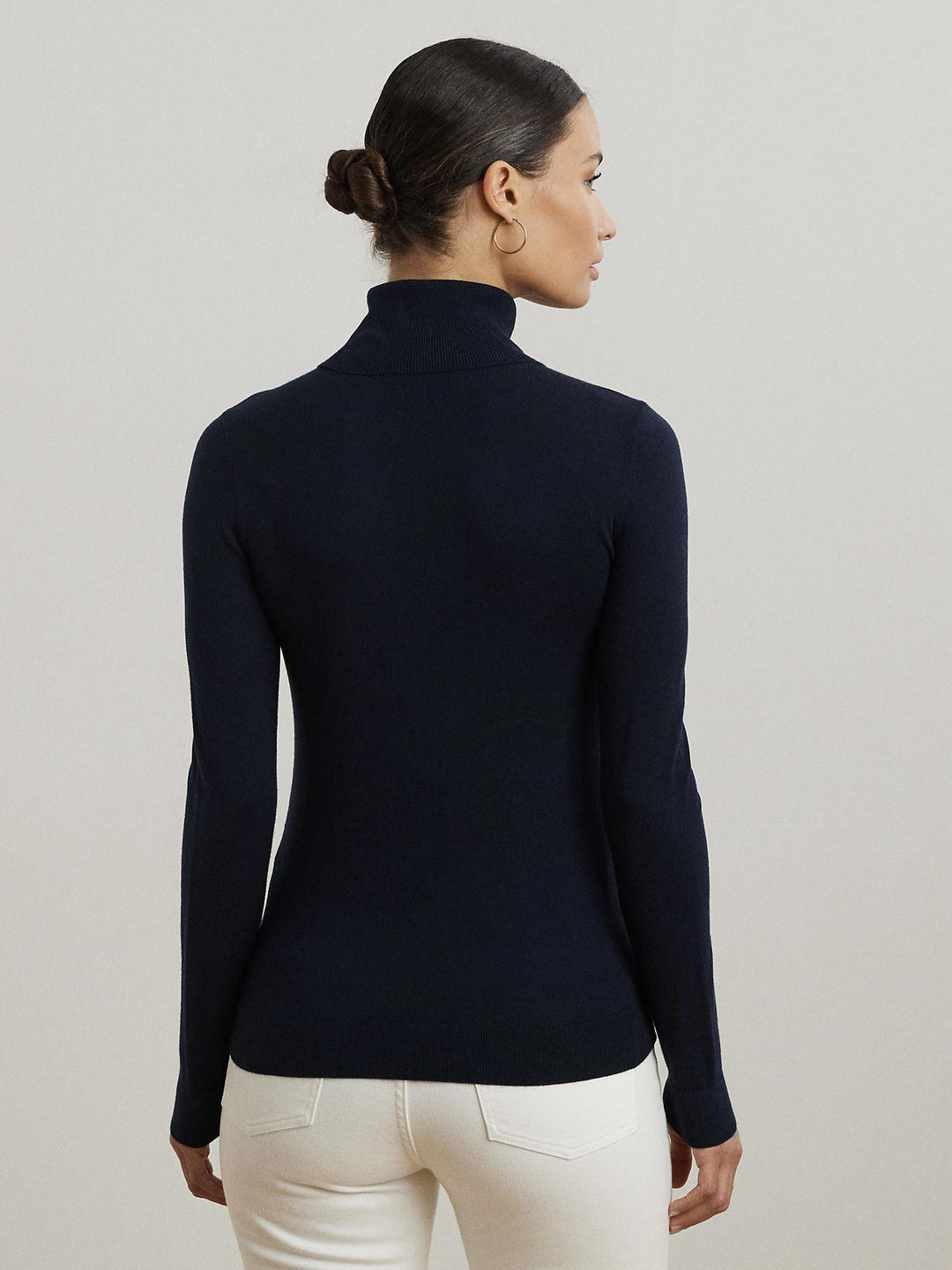 Silk blend turtleneck