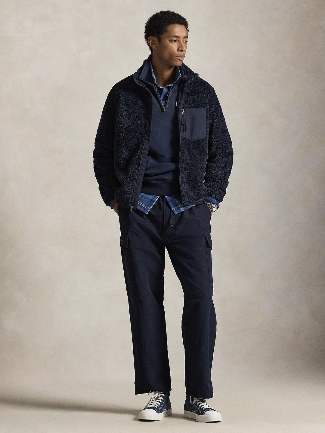 PILE FLEECE HYBRID JACKET