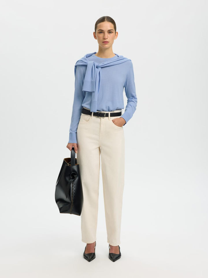 Slwthea Ls Knit Merino O-Neck Noos