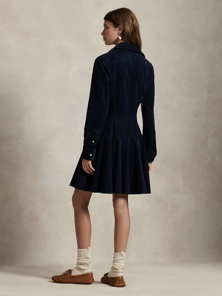 Corduroy A-line ShirtDress