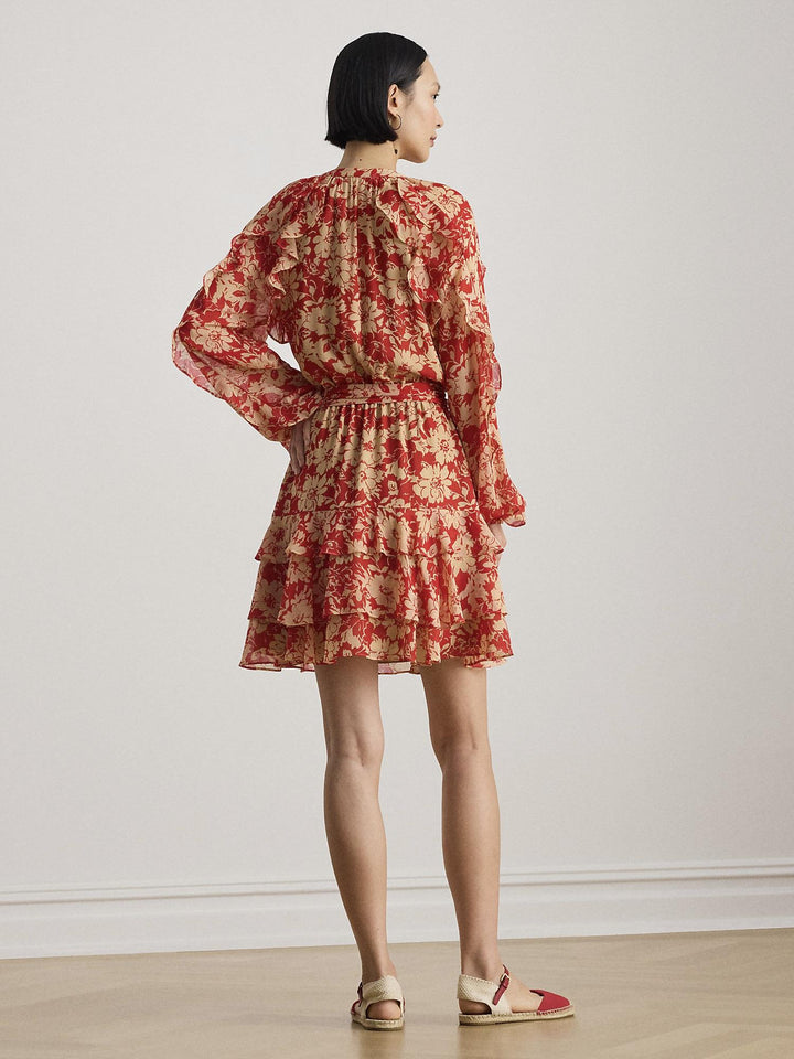 Woven Ruffle Dress