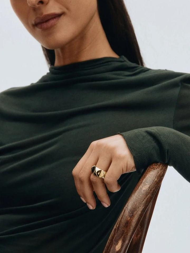Peak Rivet Ring Gold