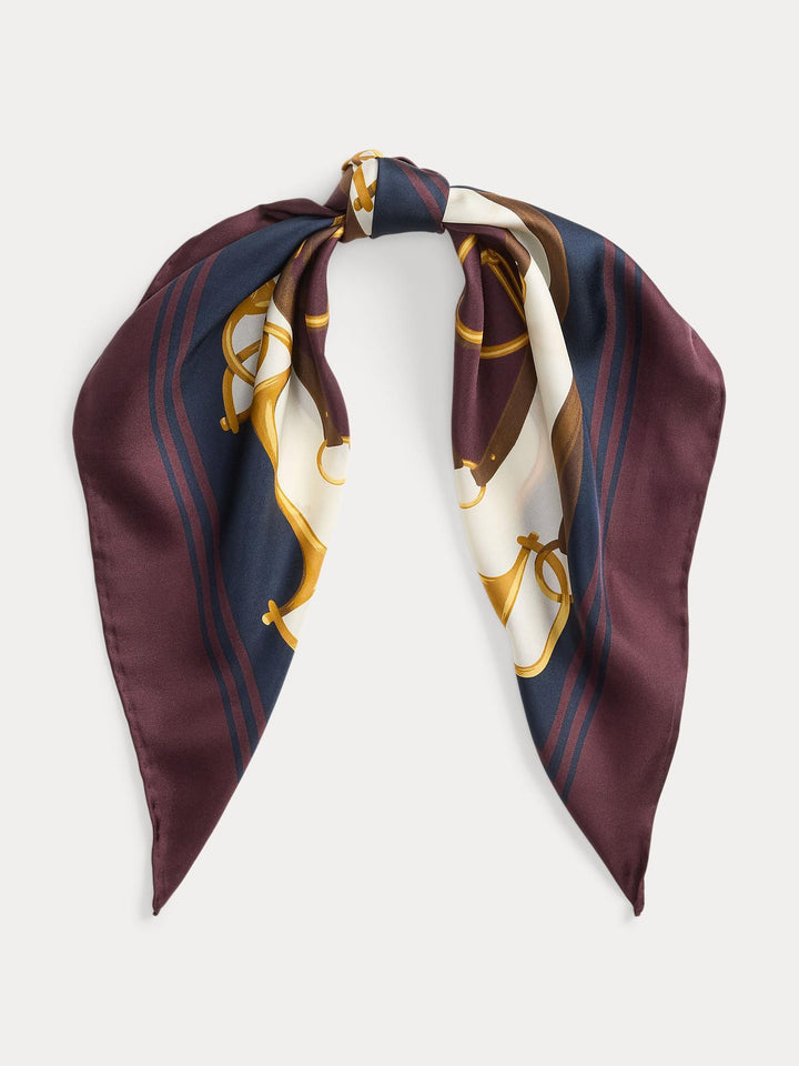 Equestrian silk scarf