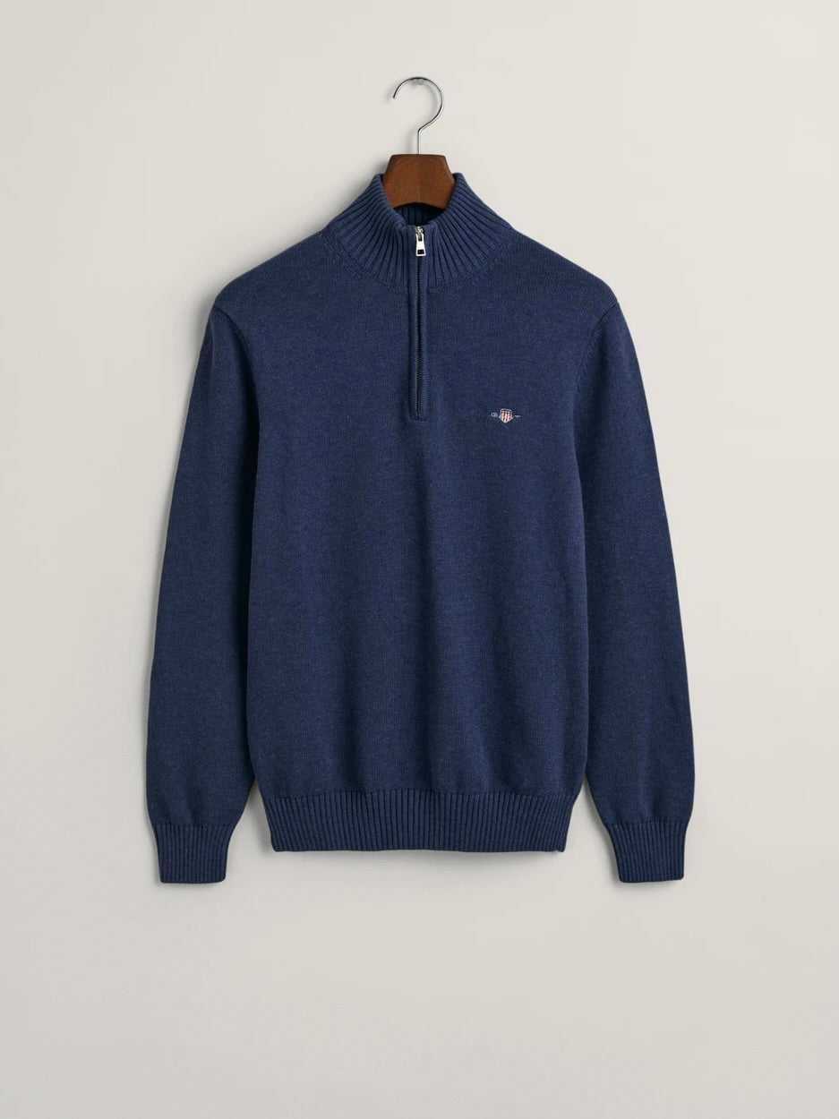 Casual cotton half zip