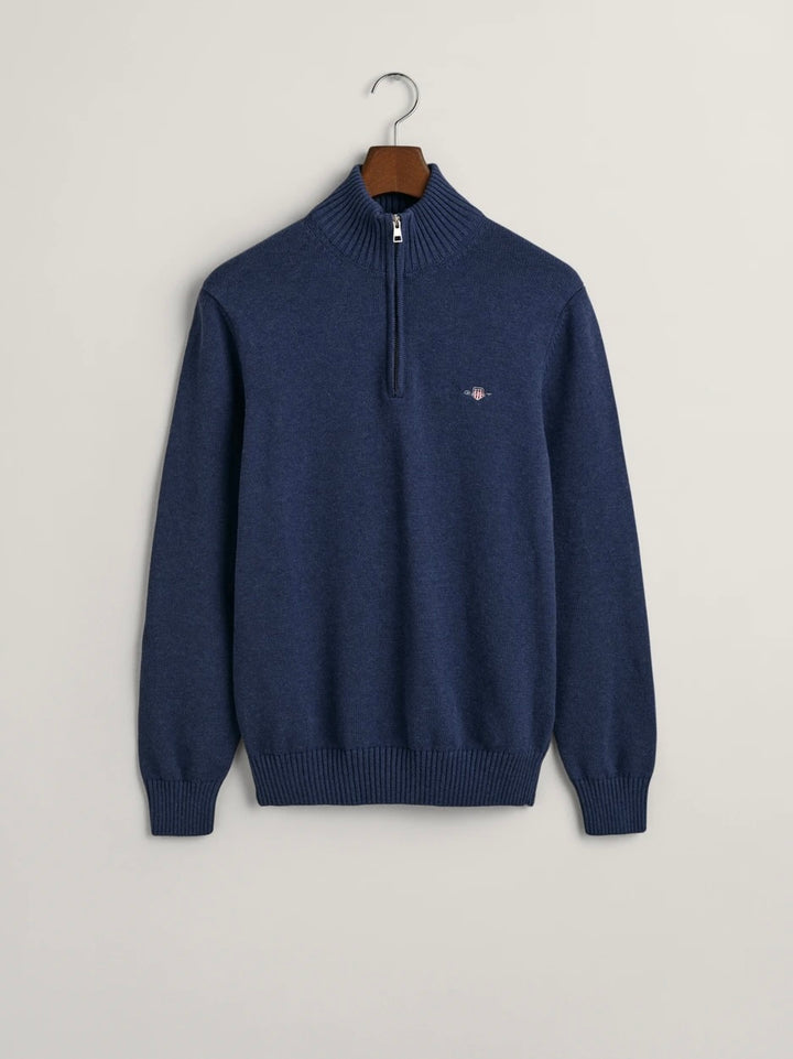 Casual cotton half zip