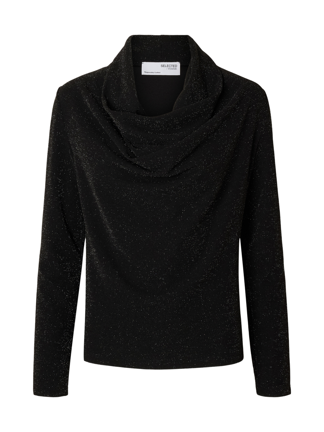 Slfsandra Ls Cowl Neck Top