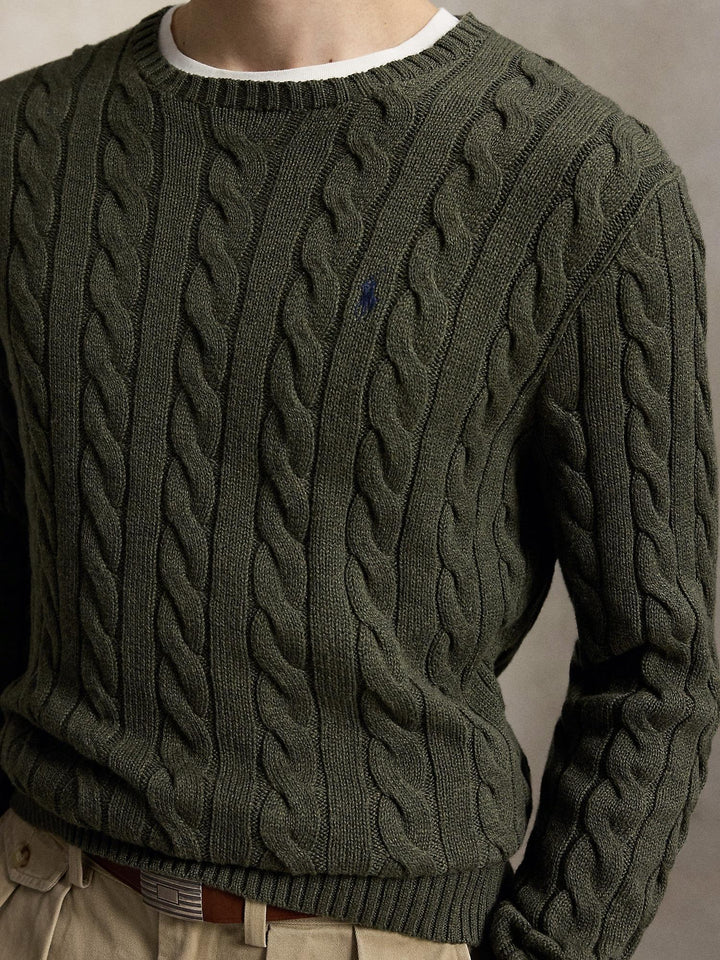 Cable Knit Cotton Sweater