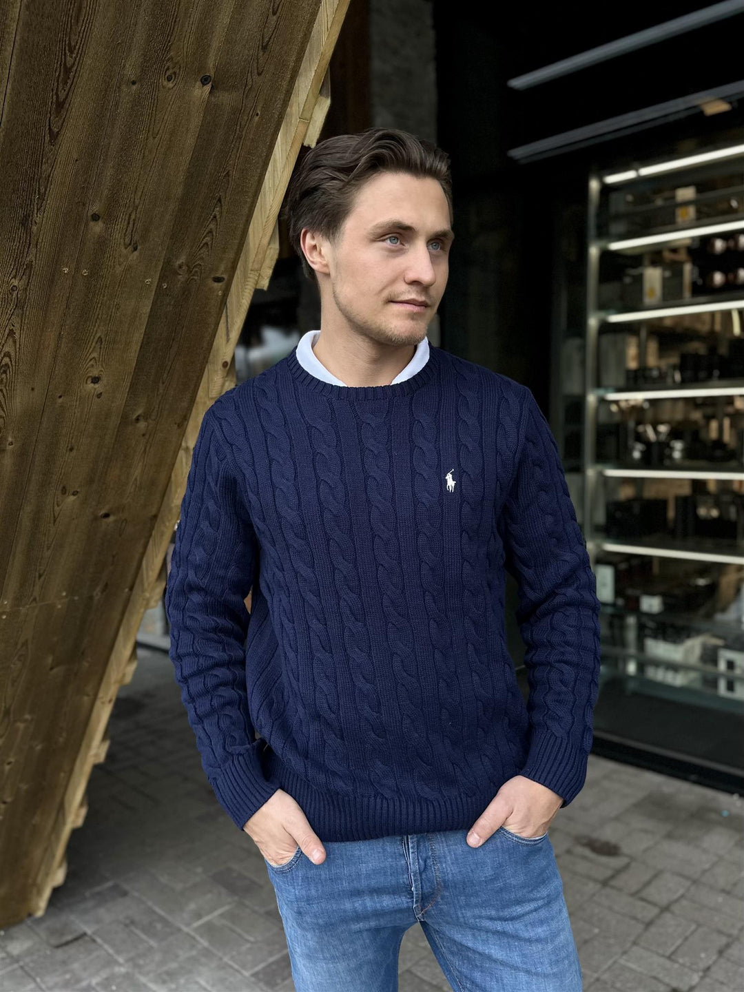 Cable Knit Cotton Sweater