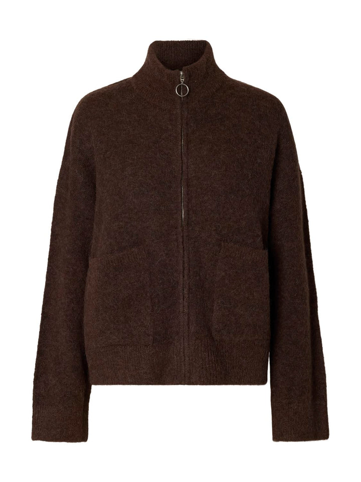 Slwsia Ras Ls Knit Zipper Cardigan