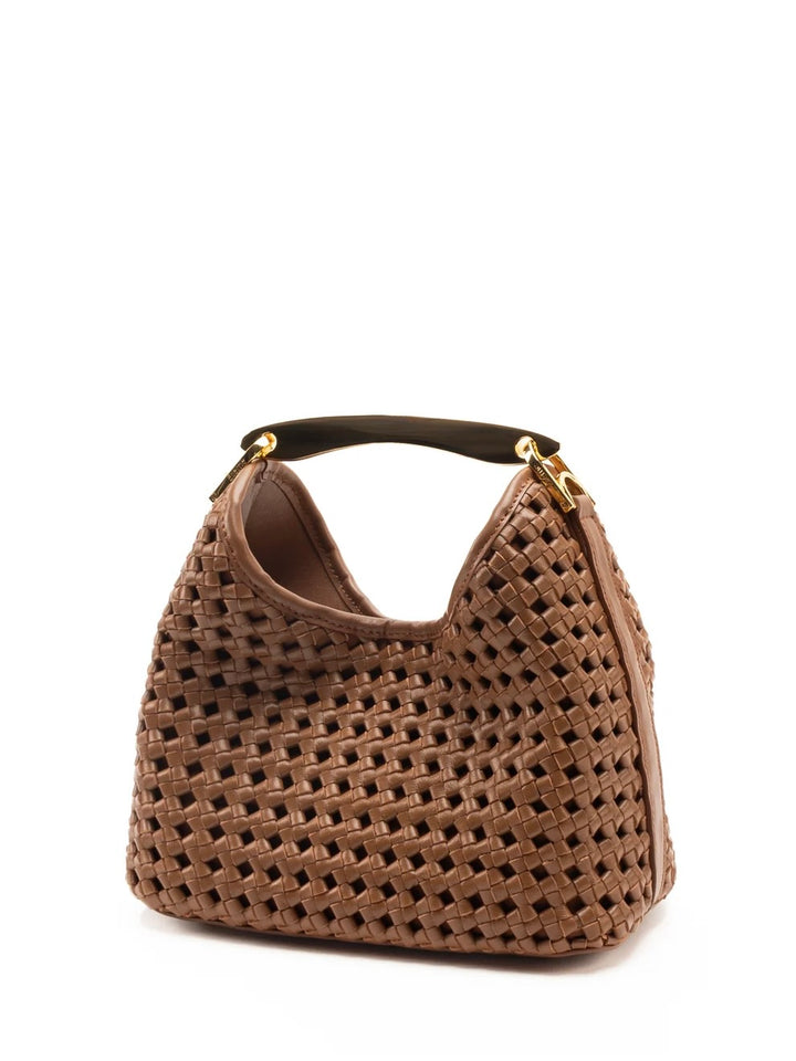Small Boomerang Woven Leather