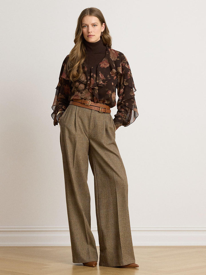 Floral Ciffon V-Neck Blouse