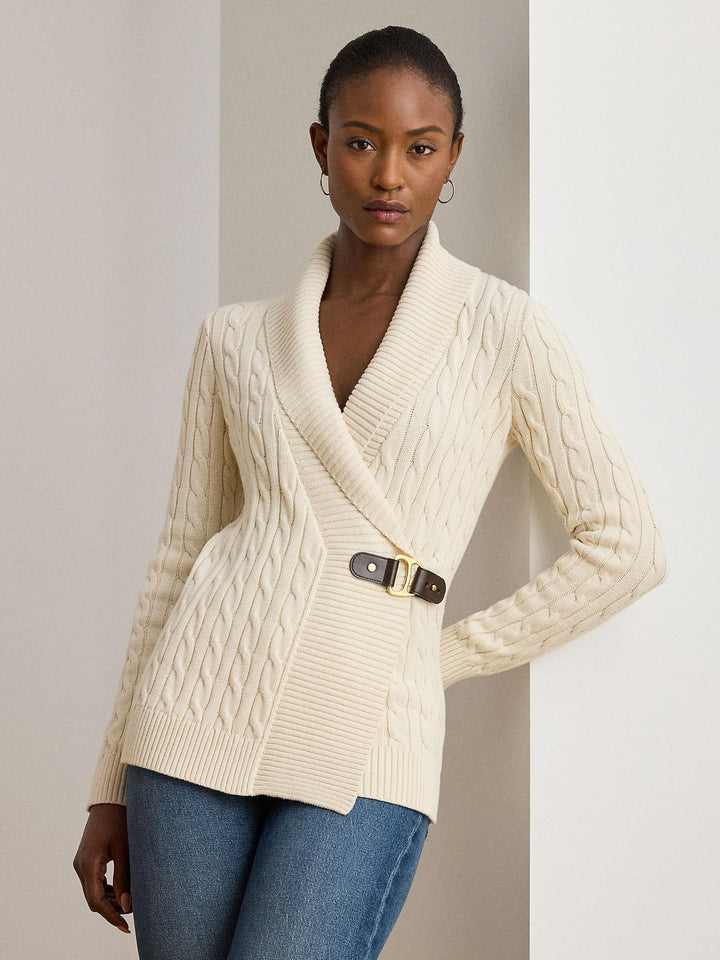 Buckled cotton sweater