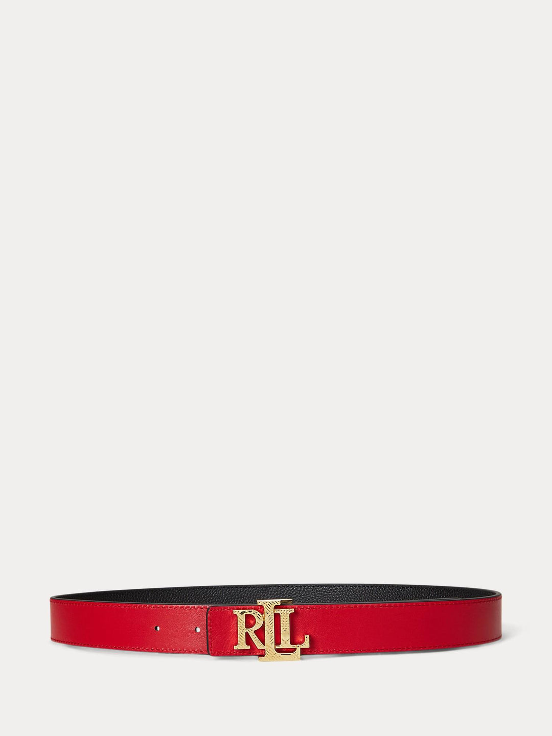 Logo Reversible Pebbled Leather Belt