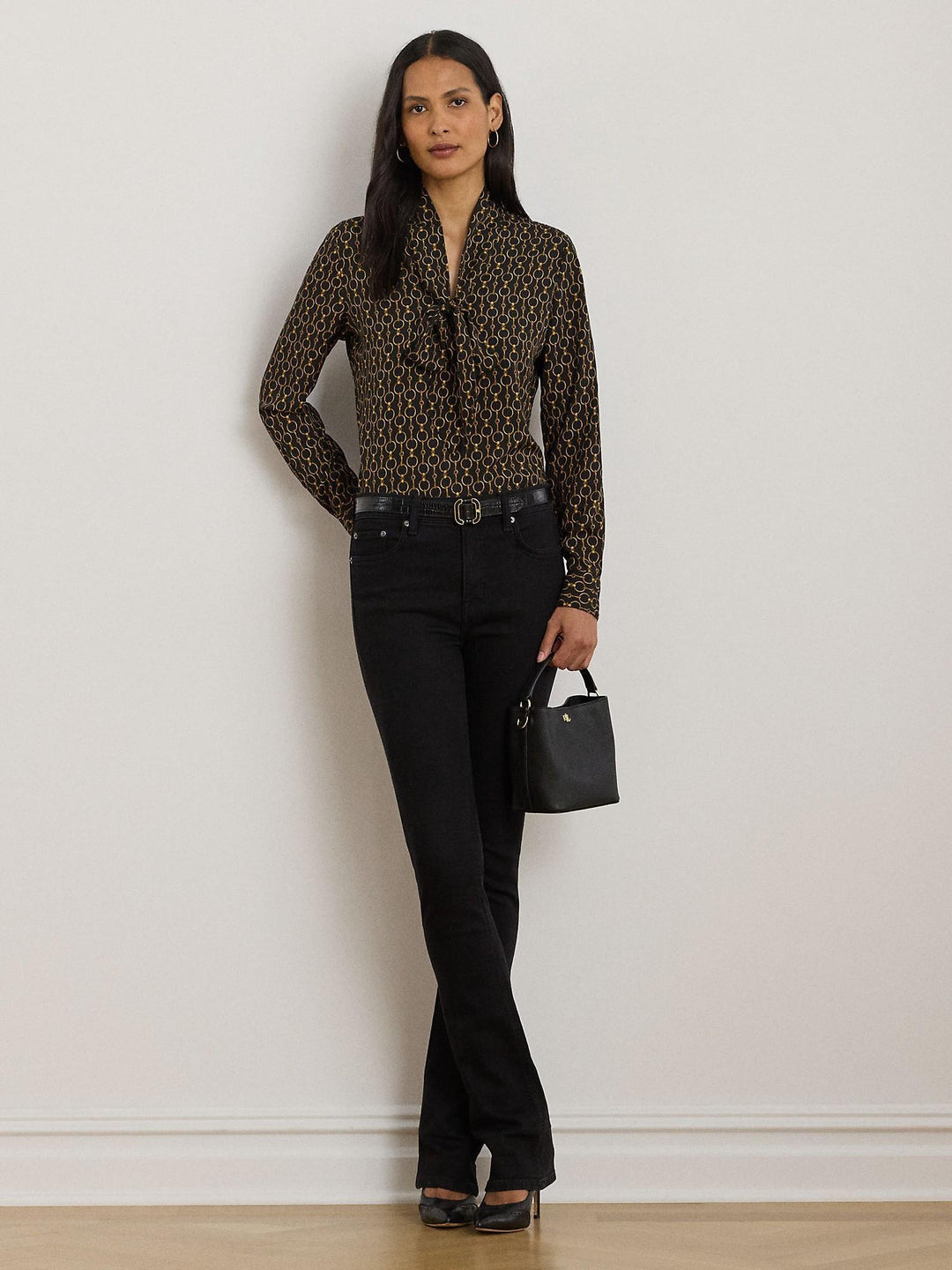 Tie neck blouse