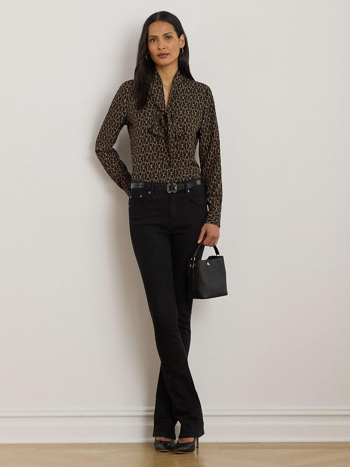 Tie neck blouse