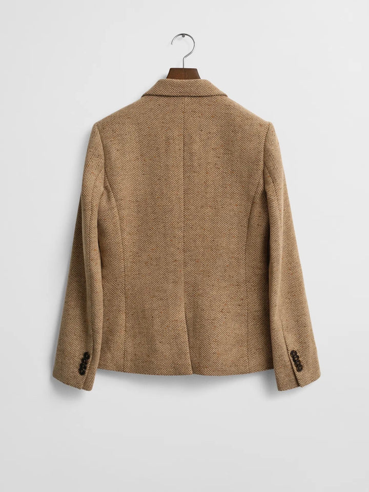 Slim wool blend herringbone
