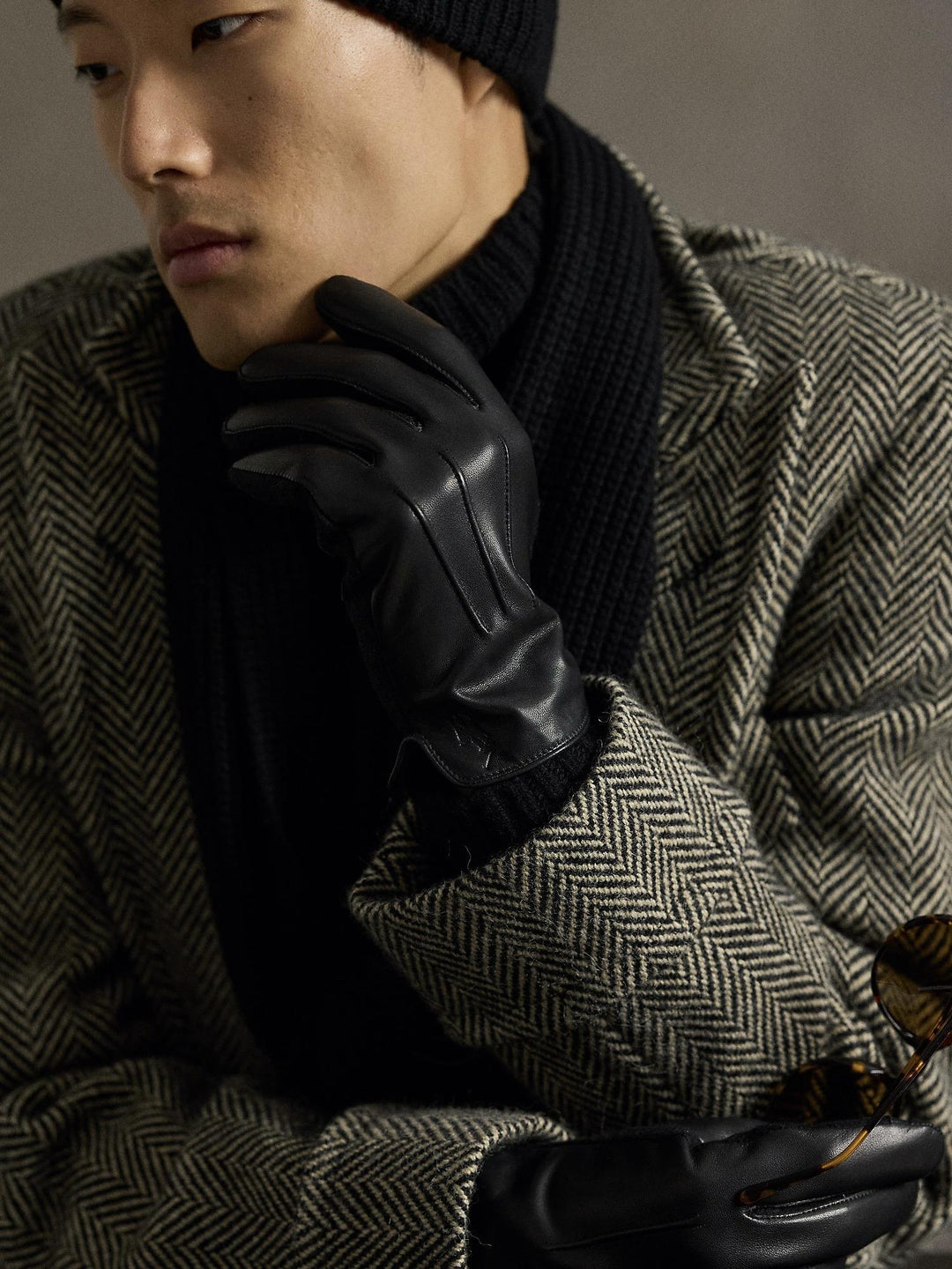 Sheepskin touch screen gloves