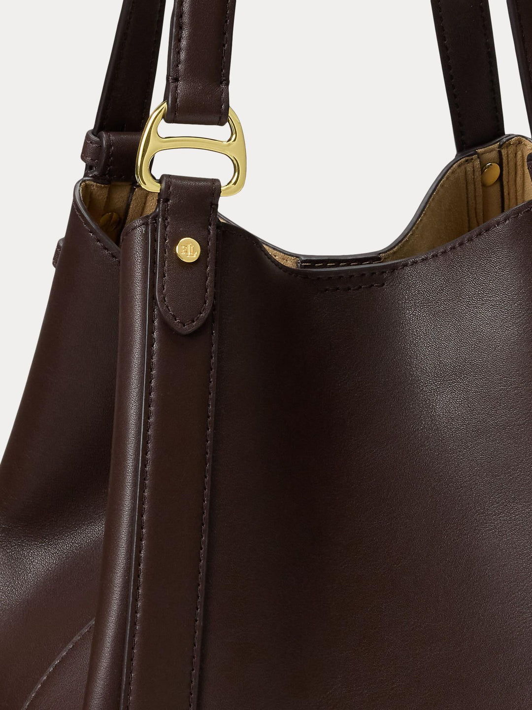 Leather small tote bag