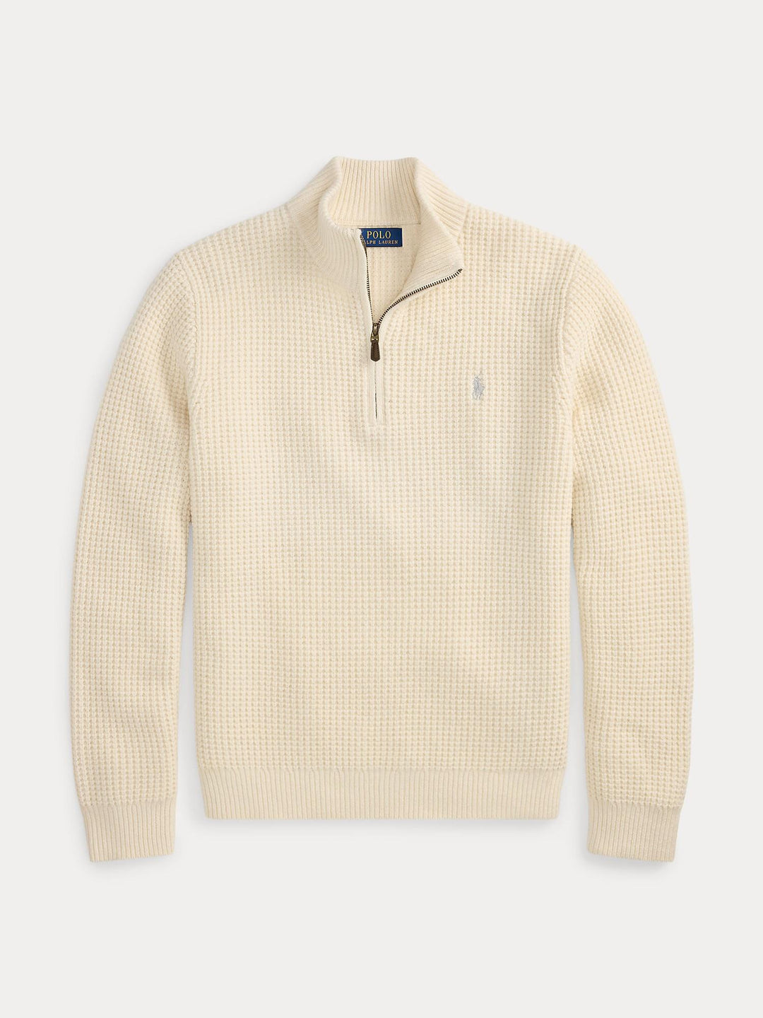 Waffle Knit Wool-Cotton Sweater