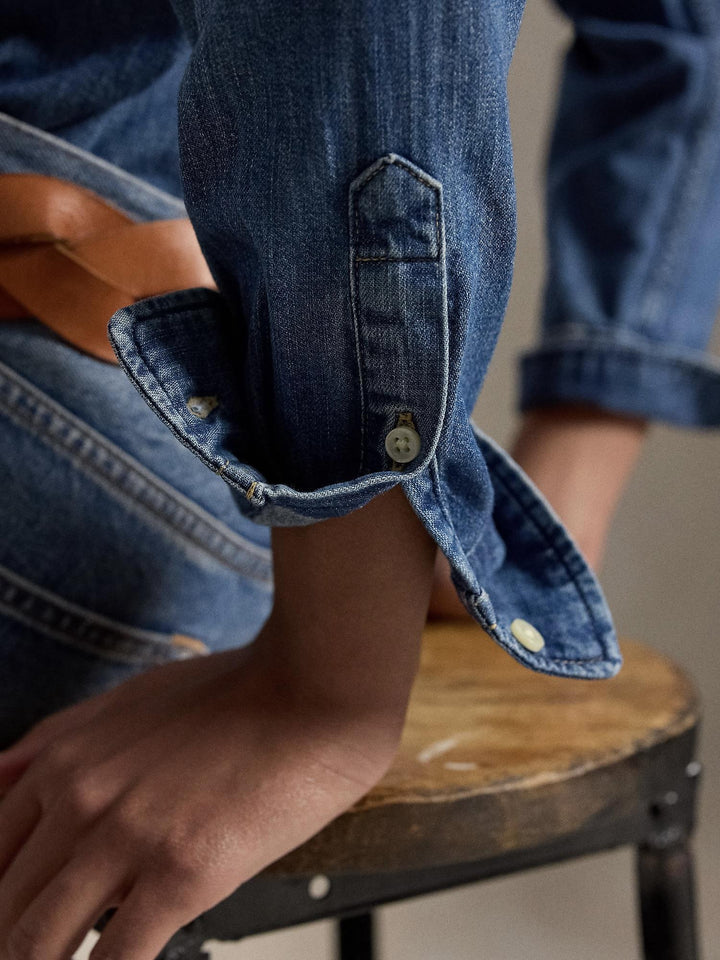 Slim fit denim shirt