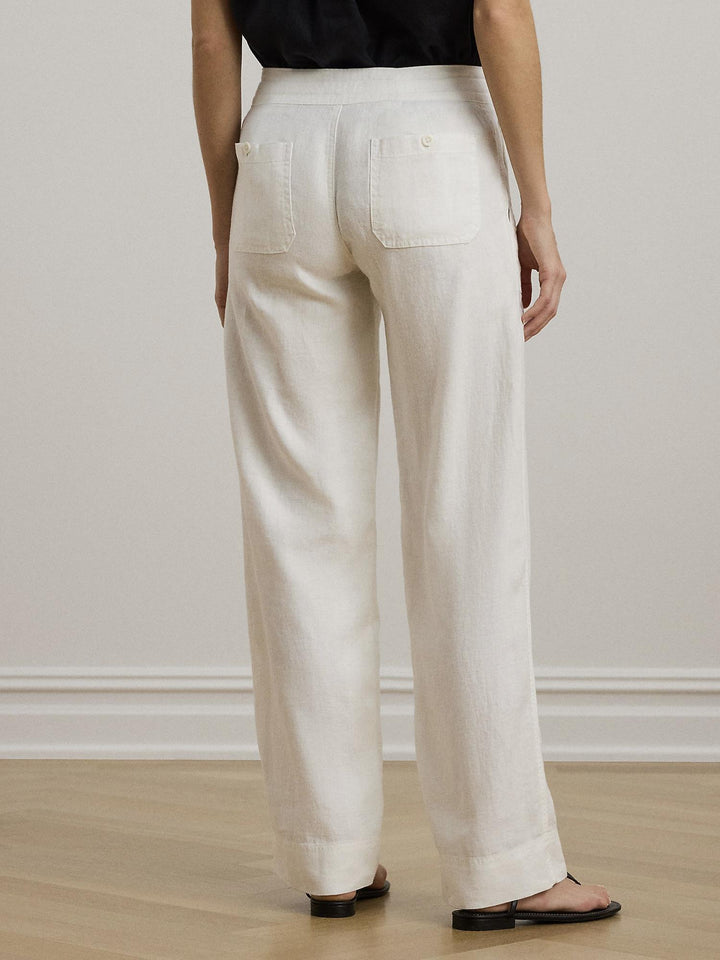 Wide leg linen pant