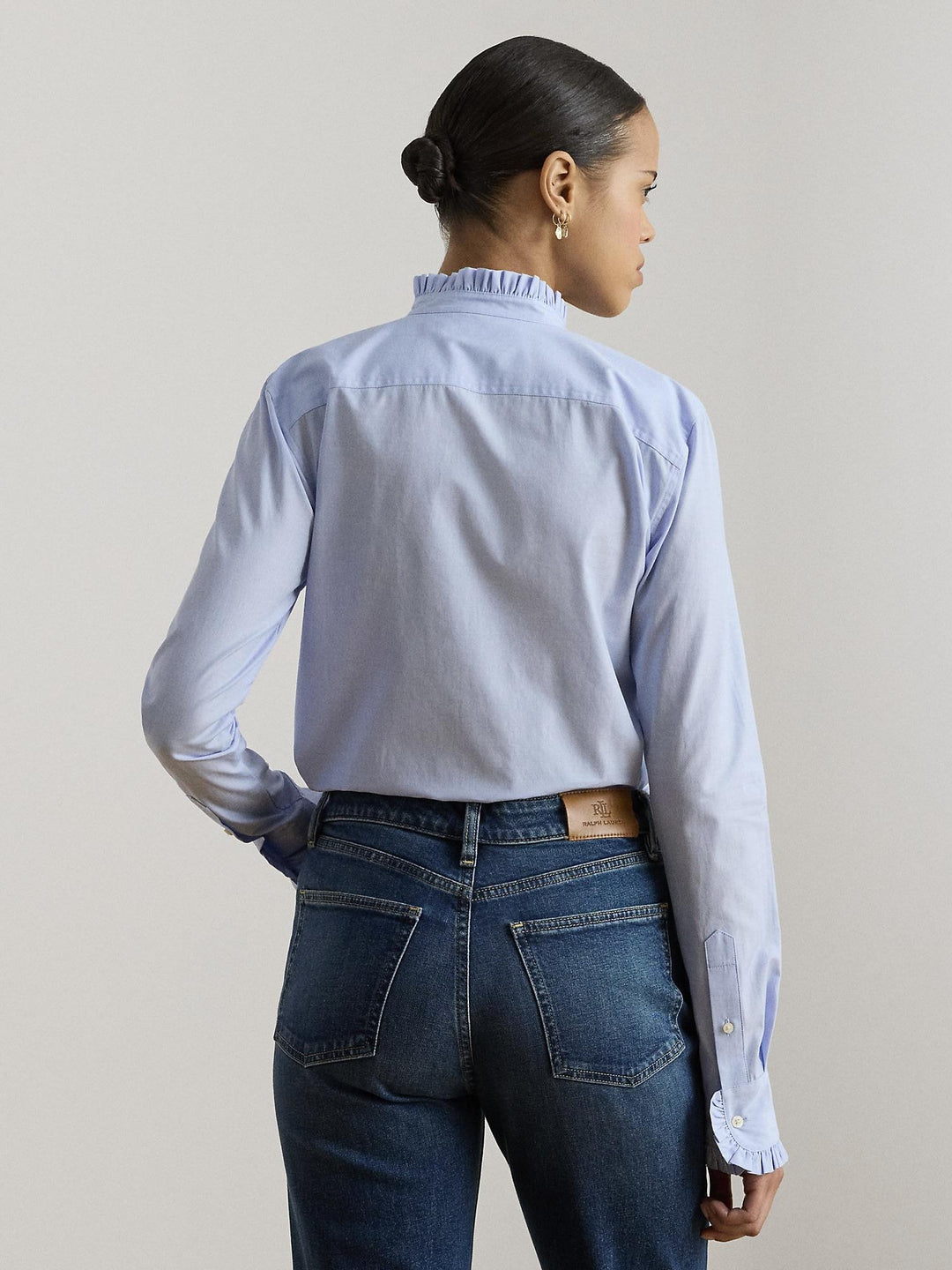 Ruffle cotton shirt