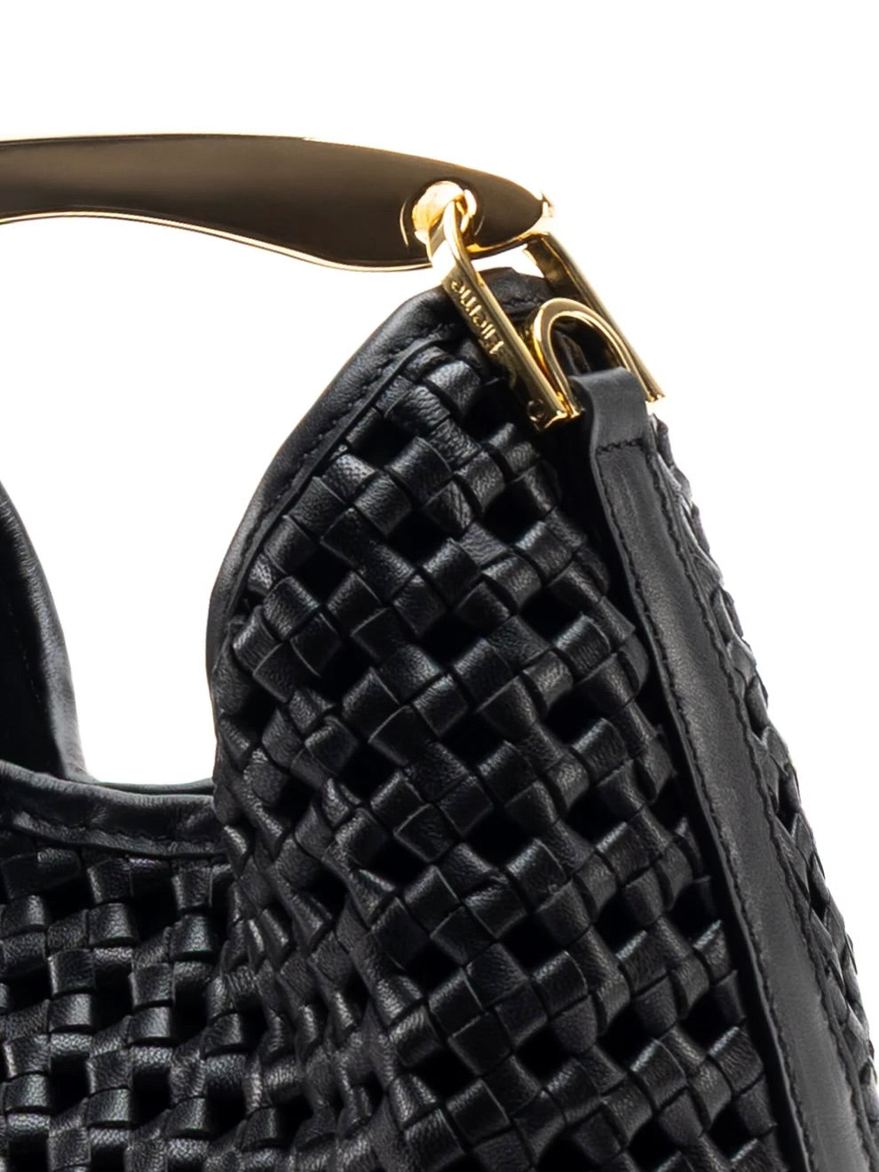 Small Boomerang Woven Leather