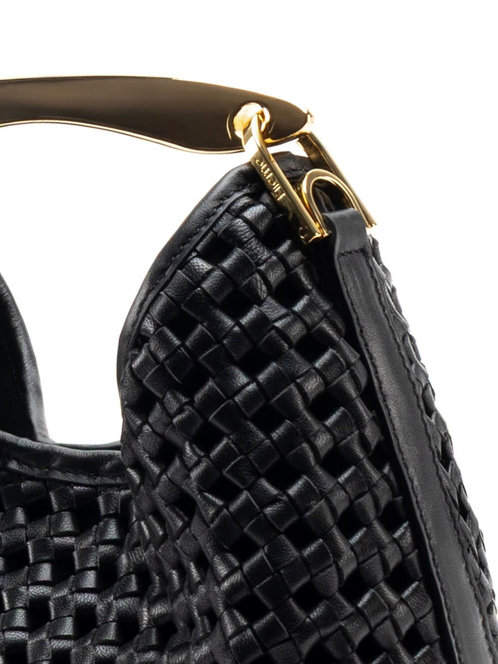 Small Boomerang Woven Leather