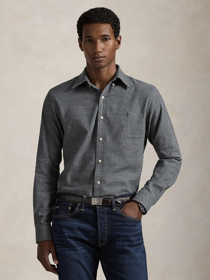 Custom Fit Plaid Performance Twill Shirt