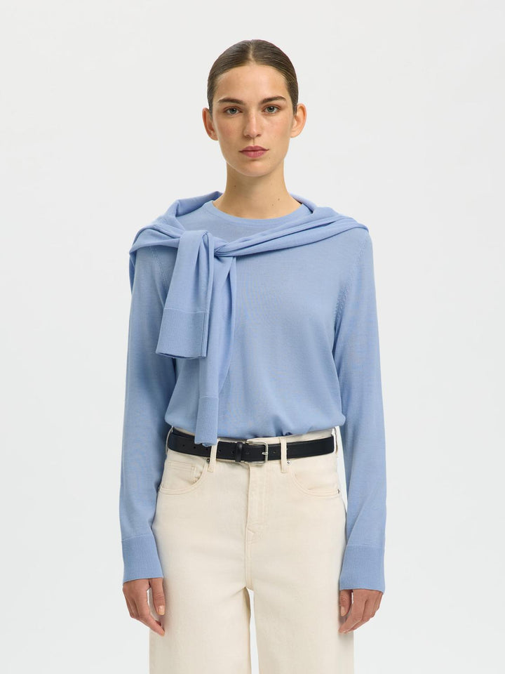 Slwthea Ls Knit Merino O-Neck Noos