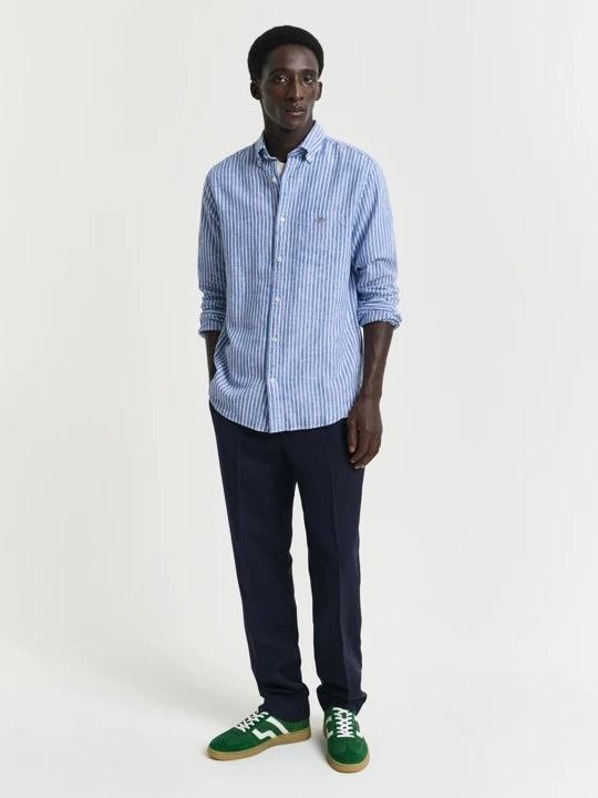 Reg Cotton Linen Stripe Shirt