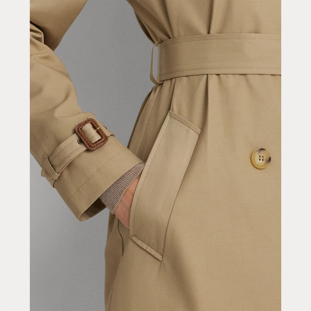 Belted cotton trench
