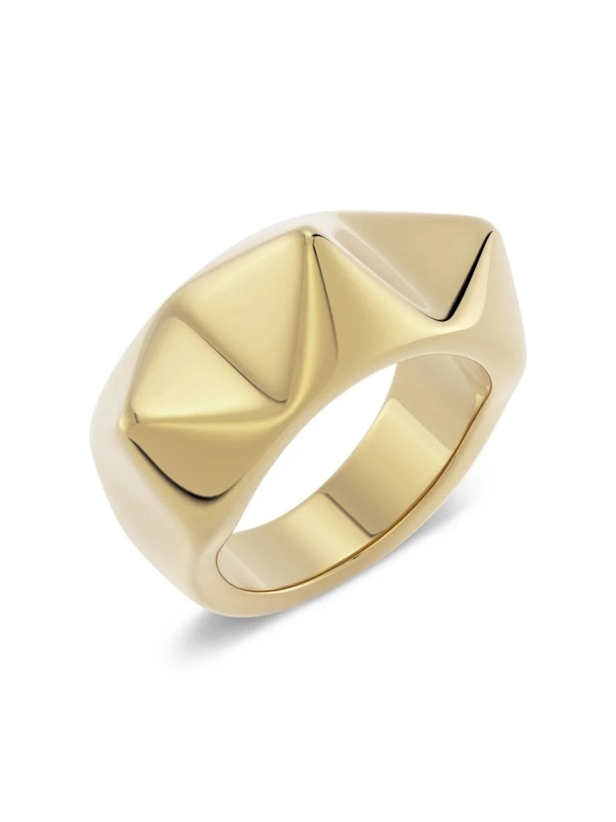 Peak Rivet Ring Gold