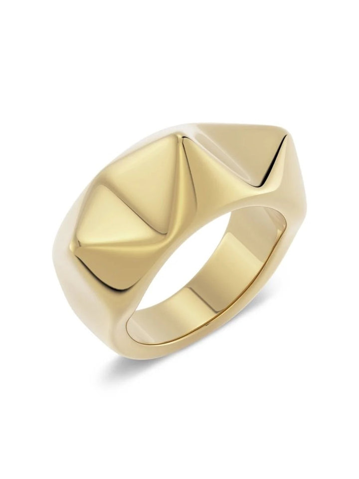Peak Rivet Ring Gold