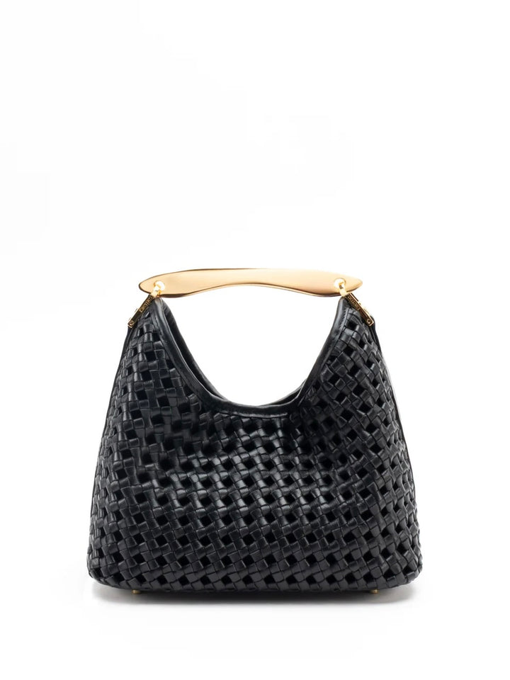Small Boomerang Woven Leather