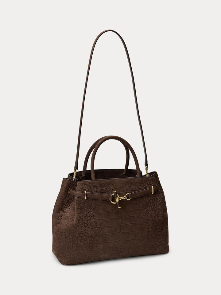 Embossed Nubuck Large Blaike Satchel