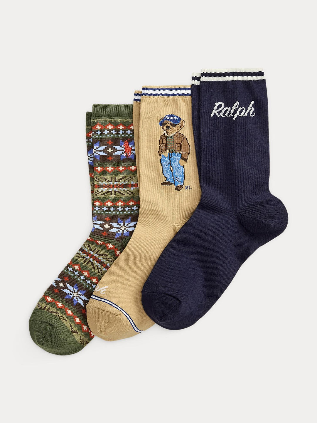 Polo bear fair isle sock